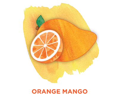 Orange mango Bevi Cooler water flavor